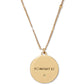 Gold-Tone Zodiac Disc Pendant Necklace, 17" + 3" extender