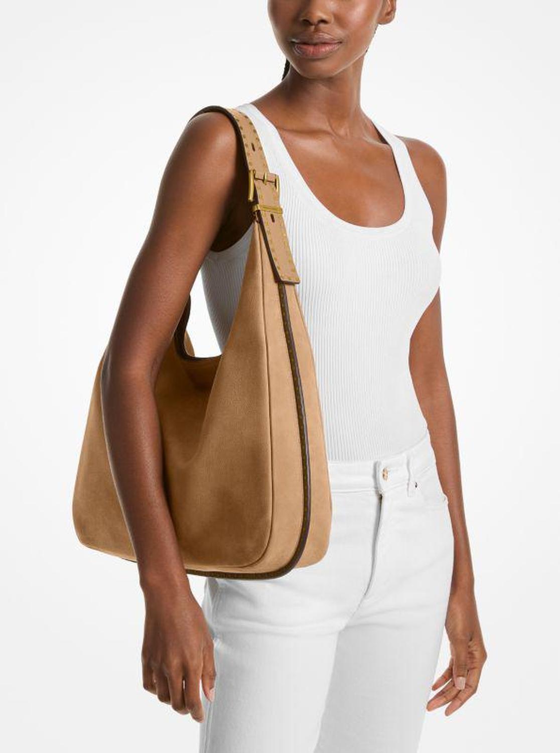 Nolita Large Nubuck Hobo Shoulder Bag