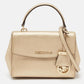 Michael Kors Gold Leather Mini Ava Top Handle Bag