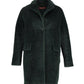 Max Mara Single-Breasted Coat in Green Alpaca Fur