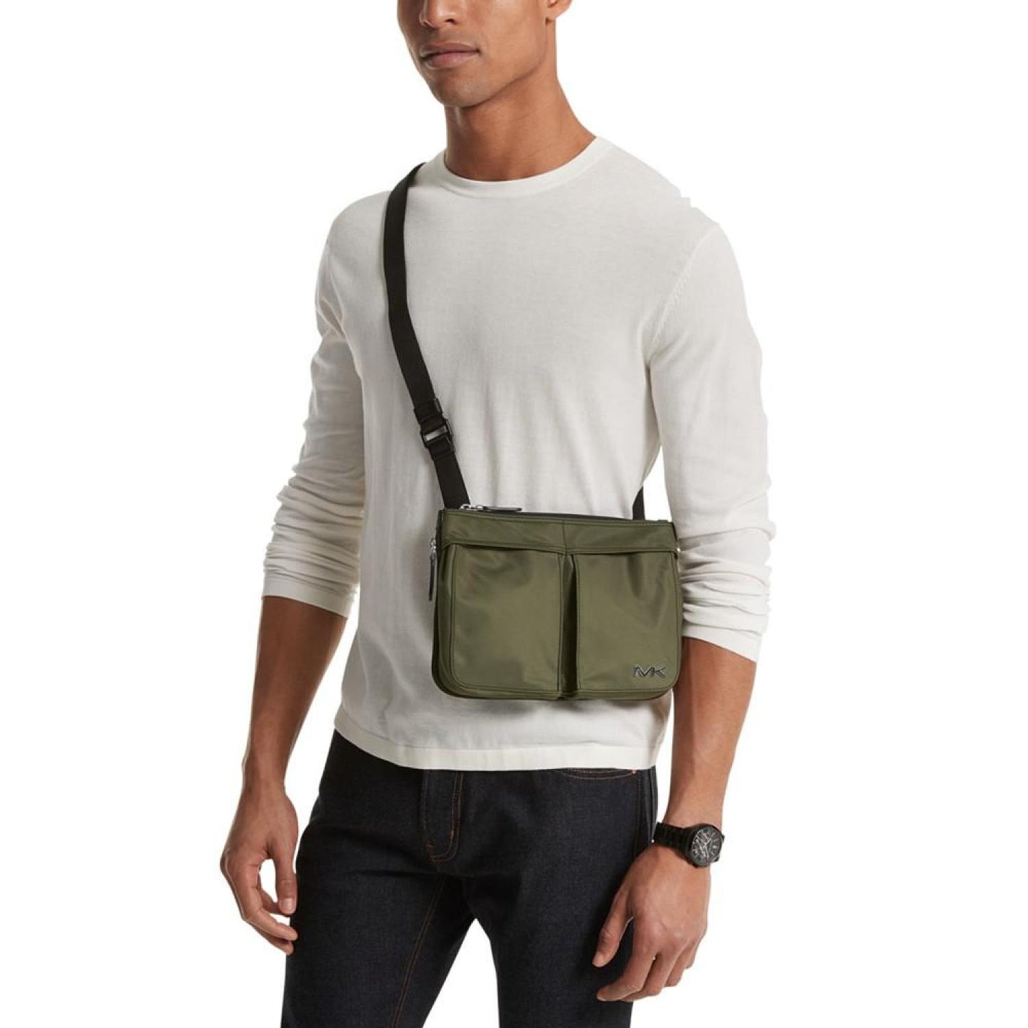 Men's Expandable Logo Crossbody Bag