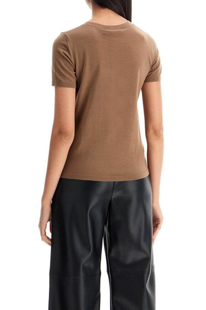 S Max Mara Wool Crewneck T-Shirt Made Of