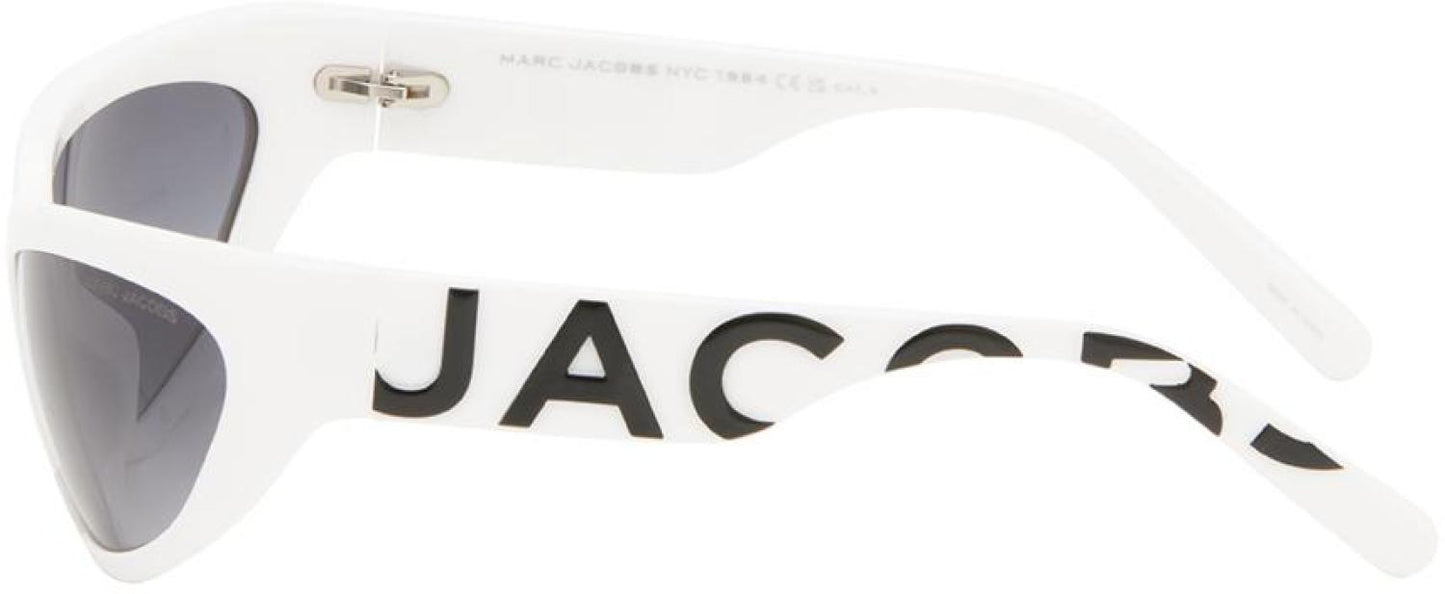 White Bold Logo Wrapped Sunglasses