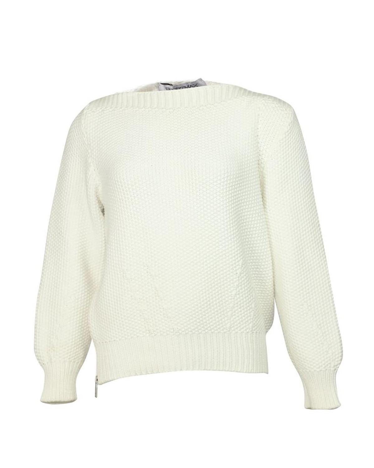 Sportmax Knitted Sweater in White Cotton