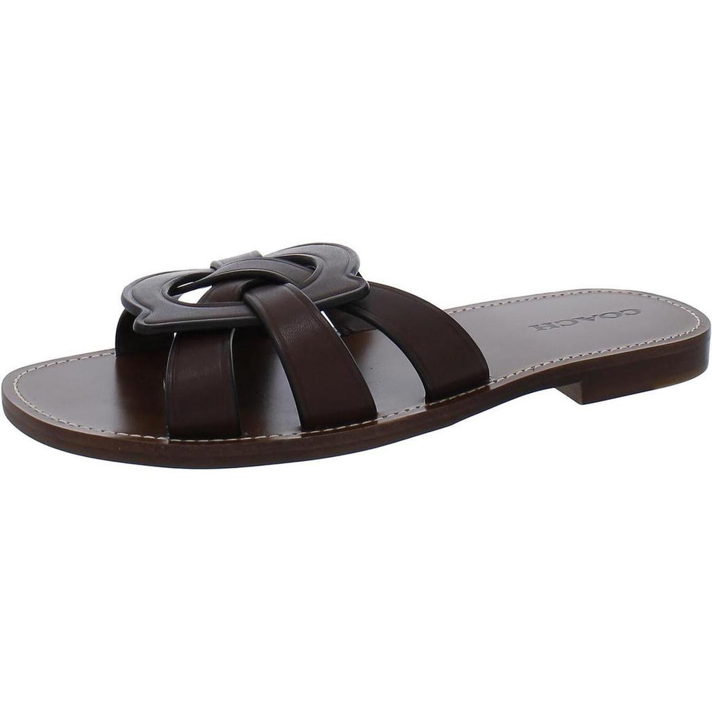 Issa Womens Leather Slip On Flip-Flops