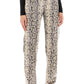 Sportmax Abete Python Print Leather Pants