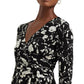 Floral Surplice Jersey Dress