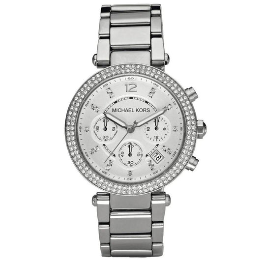 Michael Kors Parker MK5353 Women's Silver-Tone Chronograph 39mm Watch