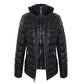 Michael Michael Kors Women's Black Double Zip Packable Jacket with Hidden Hood Down Fill