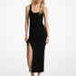 Stretch Wool Blend Ruched Tank Dress