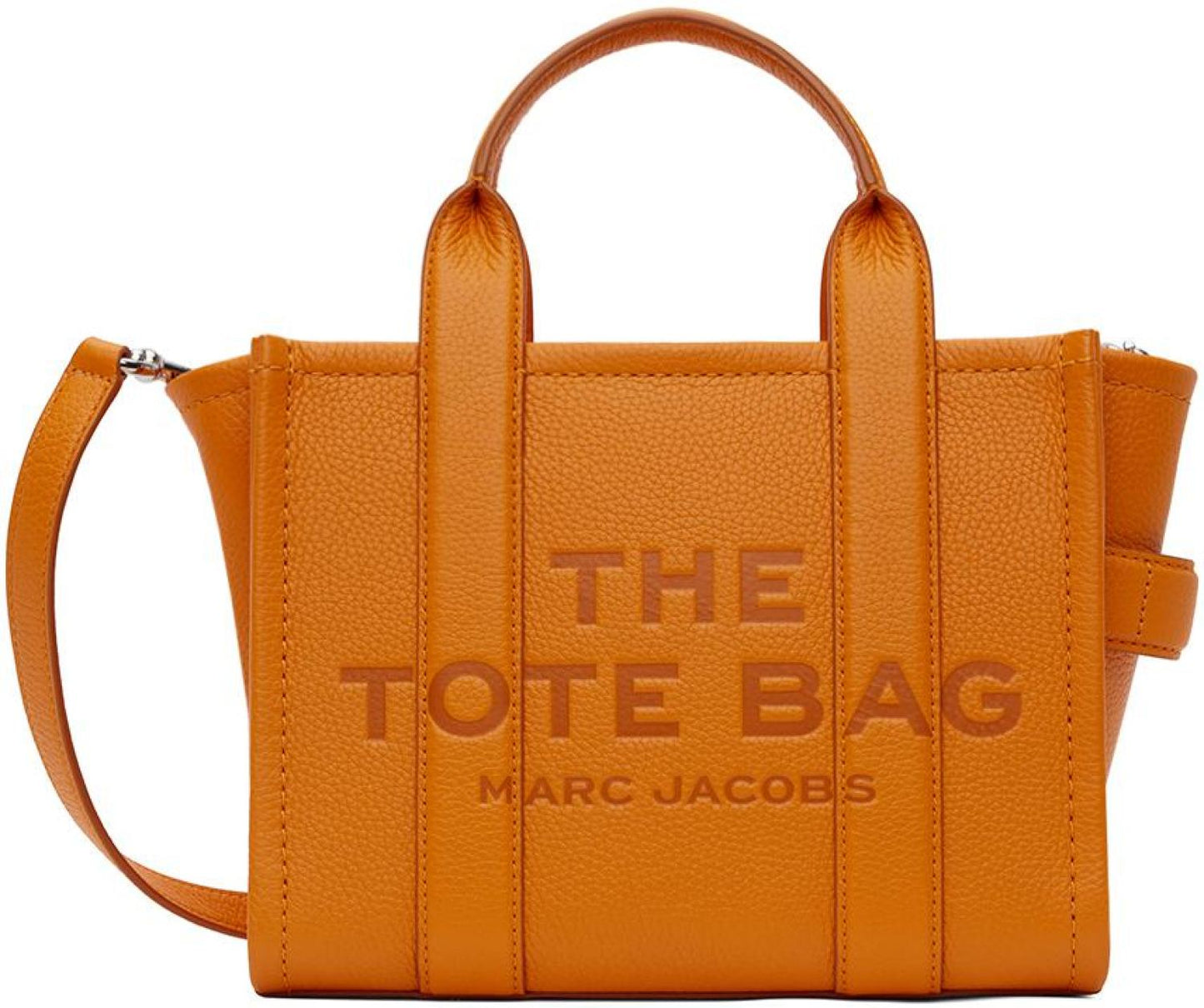 Orange 'The Leather Small' Tote