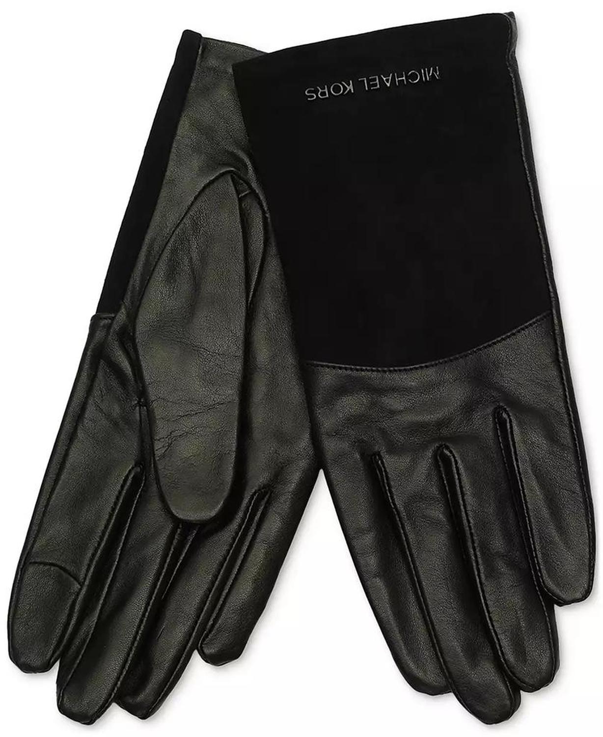 MICHAEL Women's Suede & Leather Tech Gloves