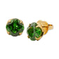 Gold-Tone Cubic Zirconia Flower Stud Earrings