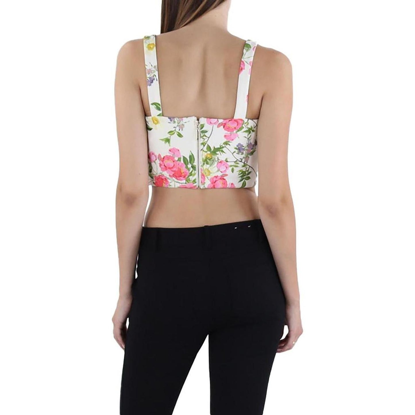 Leonara Womens Floral Tank Cropped