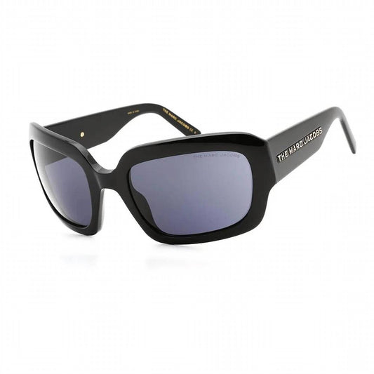 Women's Oversized Rectangular Sunglasses In Black/grey