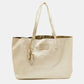 Michael Kors Gold Faux Leather Shopper Tote