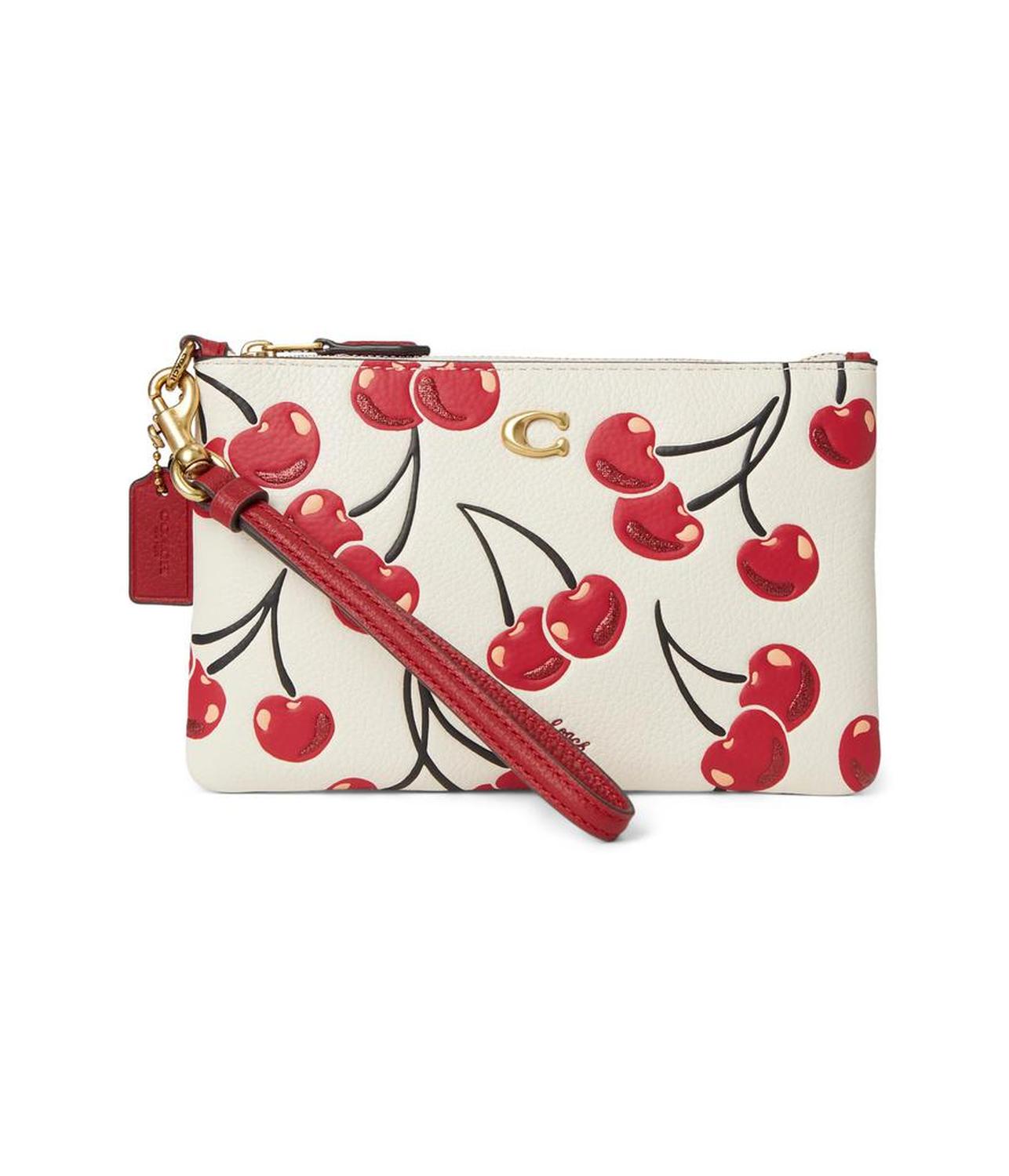 Small Wristlet with Cherry Print