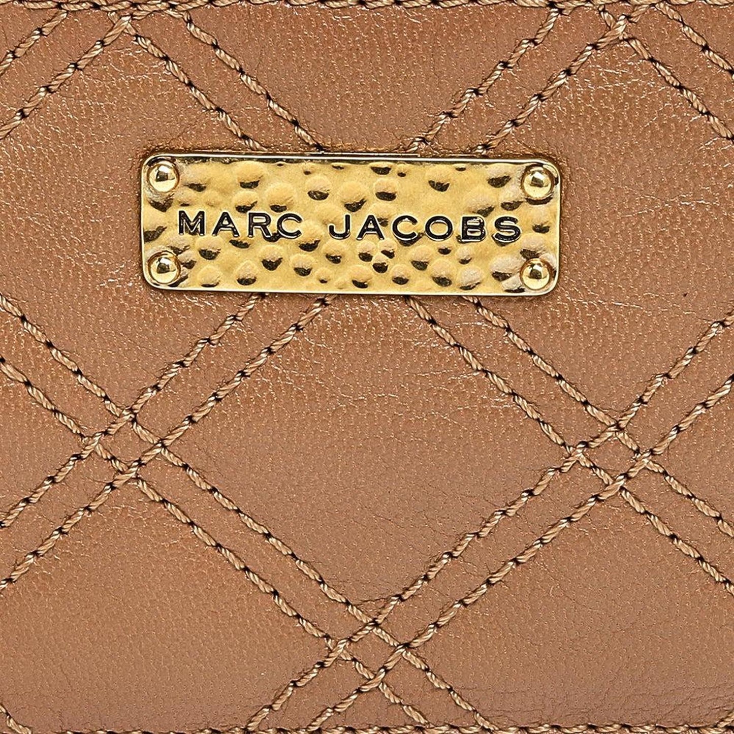 Marc Jacobs Beige Quilted Leather Wallet..