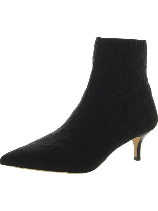 Jade Knit Womens Pull On Pointed Toe Ankle Boots