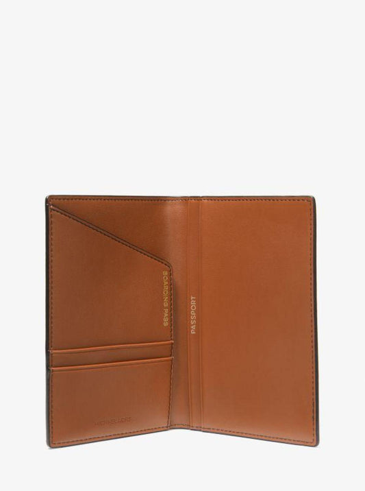 Pebbled Leather Passport Wallet