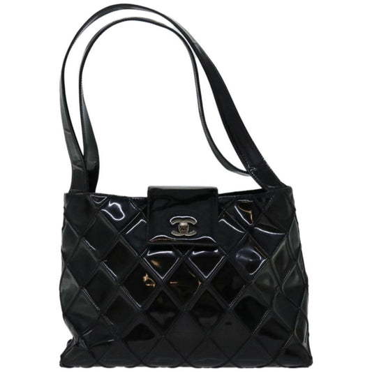 Chanel Quilted  Patent Leather Shoulder Bag (Pre-Owned)