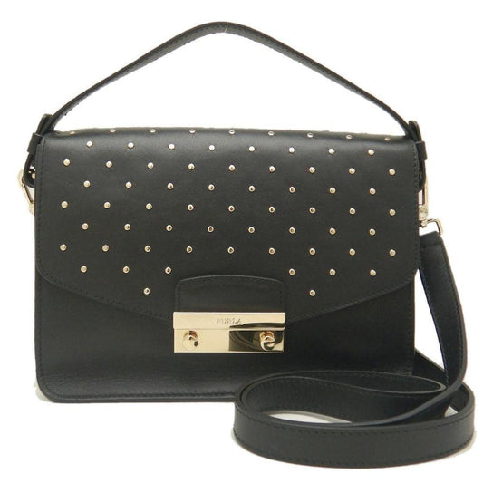 Metropolis Leather Handbag Black