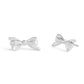 Rhodium Vintage Charms Signature Bow Stud Earrings