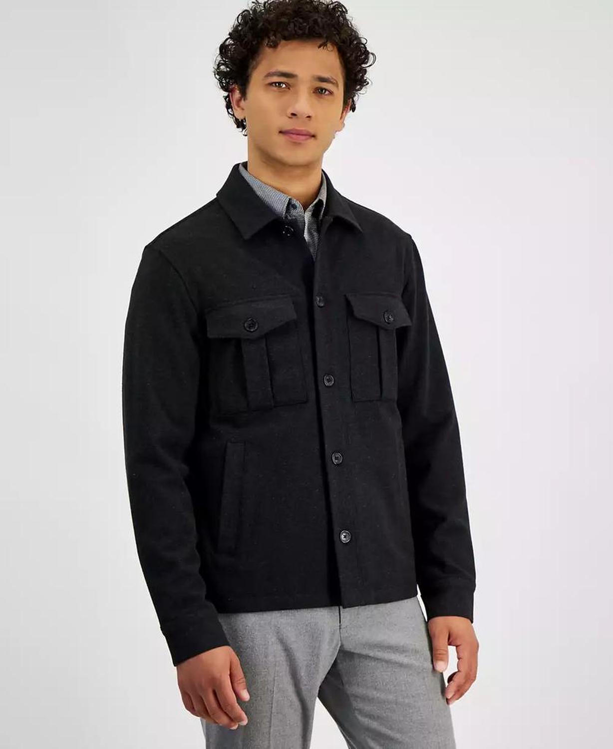 Men's Double-Face Brushed Shirt Jacket