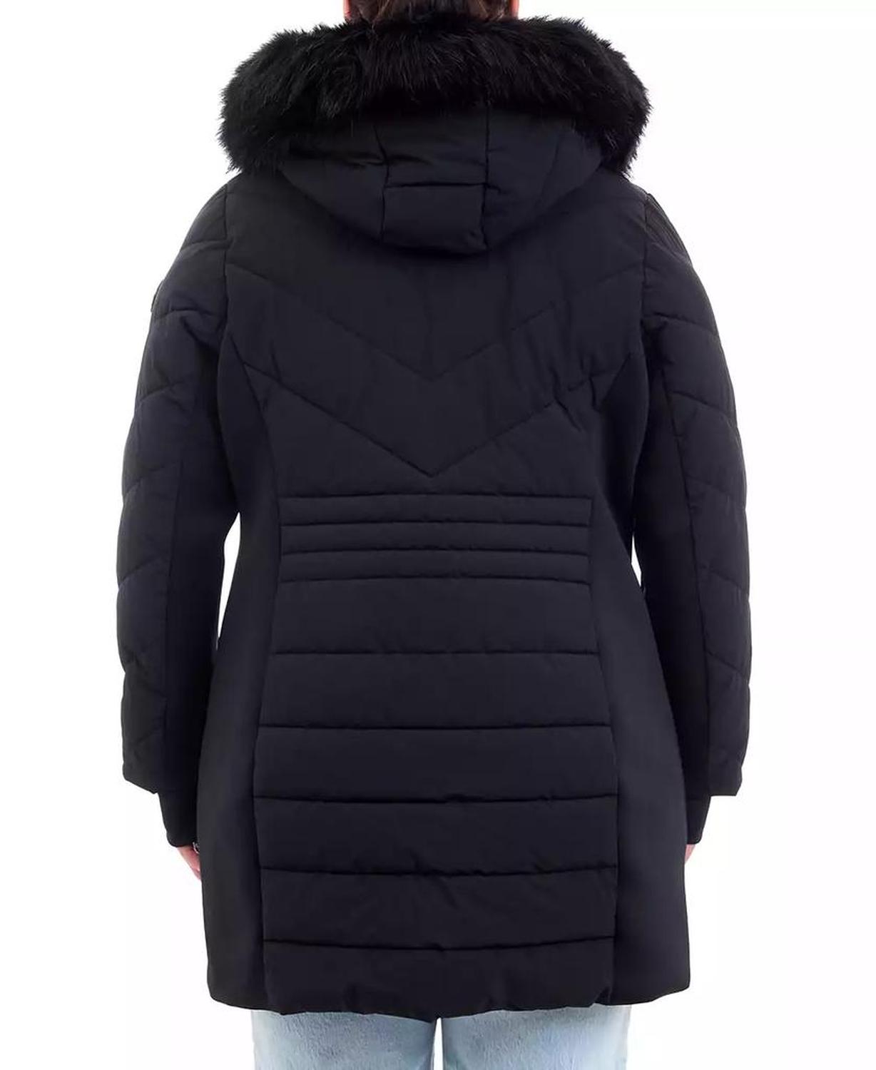 Plus Size Faux-Fur-Trim Hooded Puffer Coat, Created for Macy's