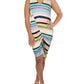 Womens Slub Striped Maxi Dress