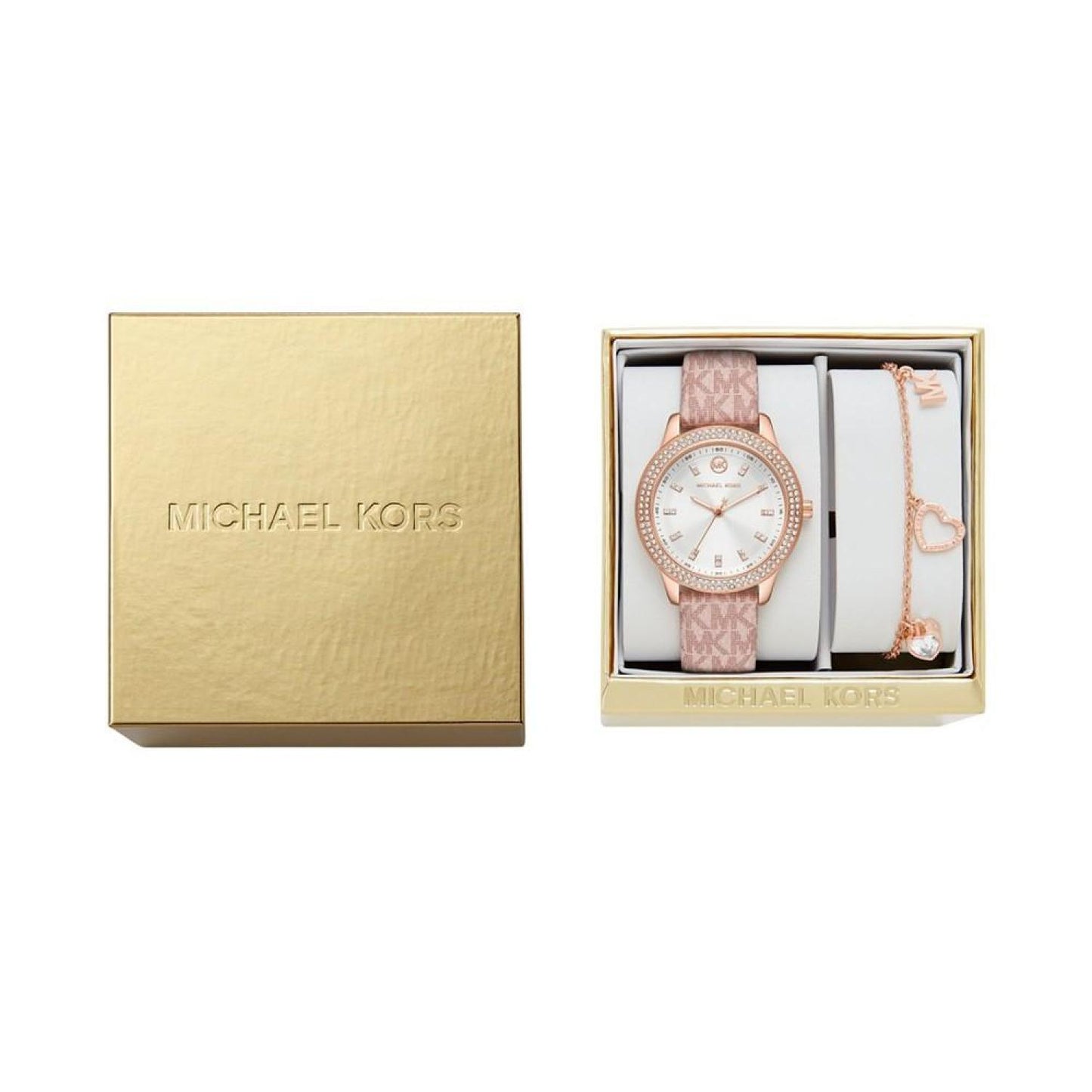 Women's Tibby Three-Hand Blush PVC Watch Set 34mm