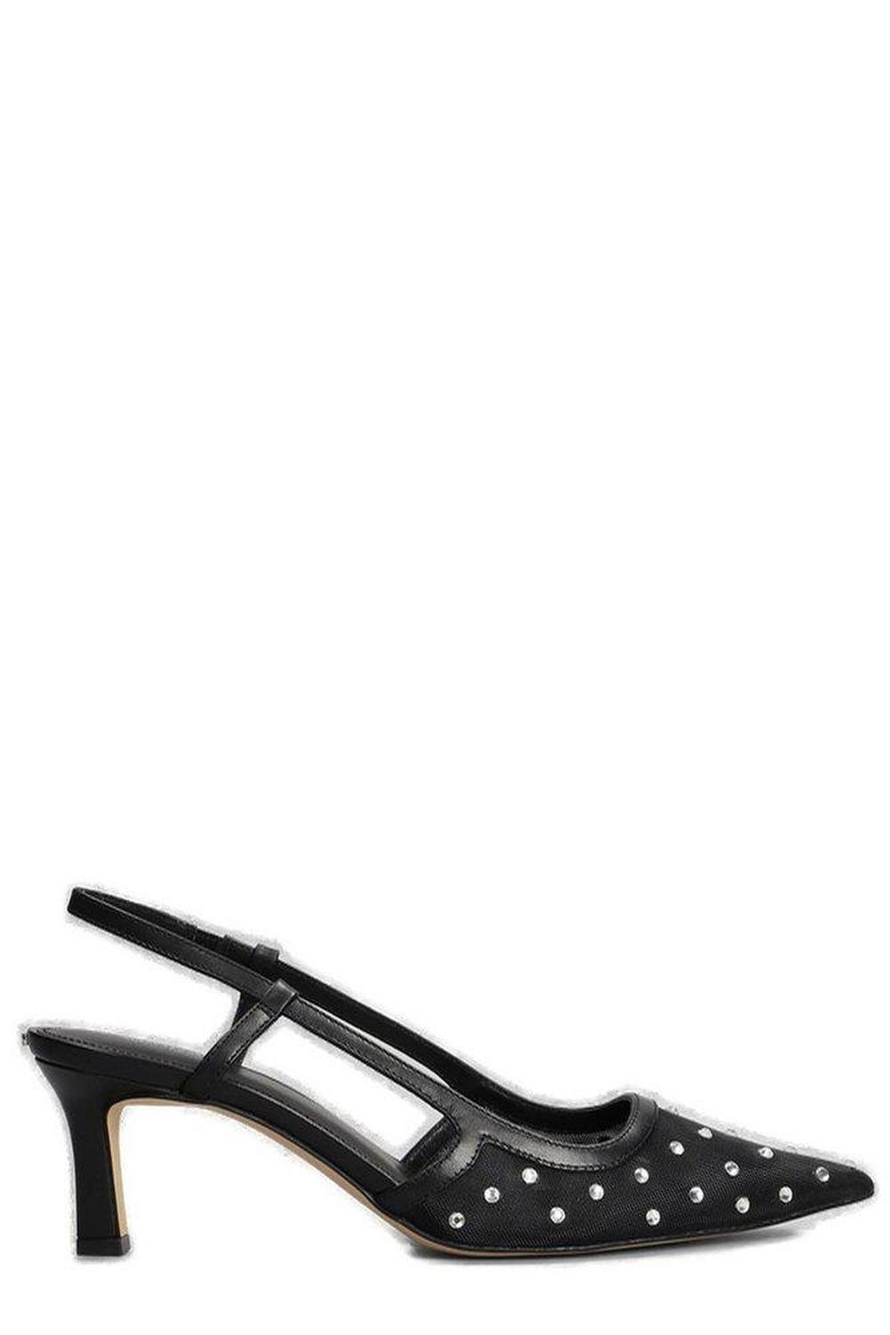 Michael Michael Kors Alora Embellished Mesh Slingback Pumps