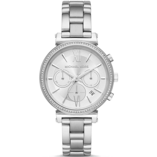 Michael Kors Sofie MK6575 Women's Silver-Tone Chronograph 39mm Watch