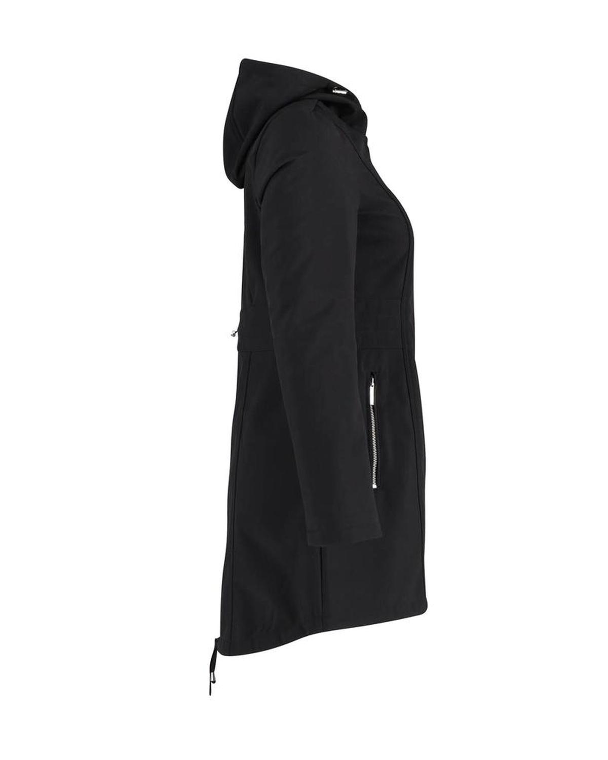 Michael Kors Hooded Zip Up Jacket in Black Polyester