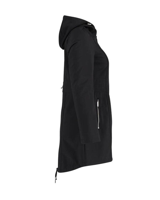 Michael Kors Hooded Zip Up Jacket in Black Polyester