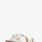 Ashton Metallic Leather Flat Sandal