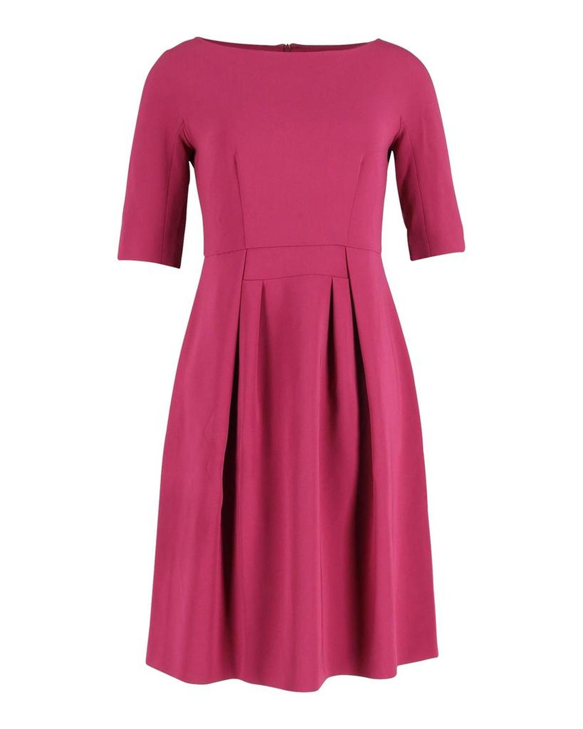 Pleated Dress in Pink Triacetate