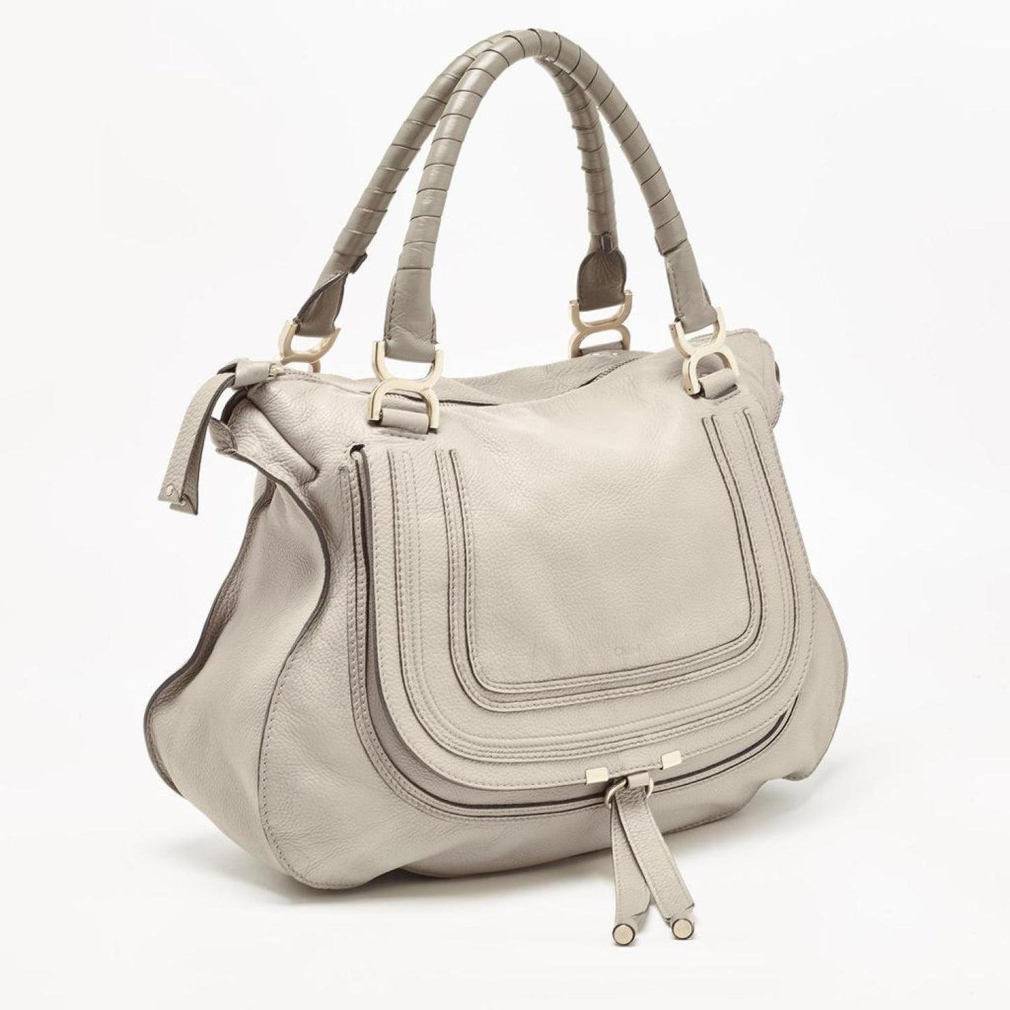 Chloe Leather Large Marcie Shoulder Bag