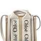 Chloé Woody Nano Canvas & Leather Tote