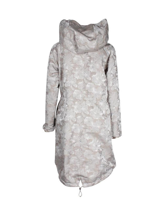 Max Mara Weekend Reversible Floral Parka in Silver Nylon