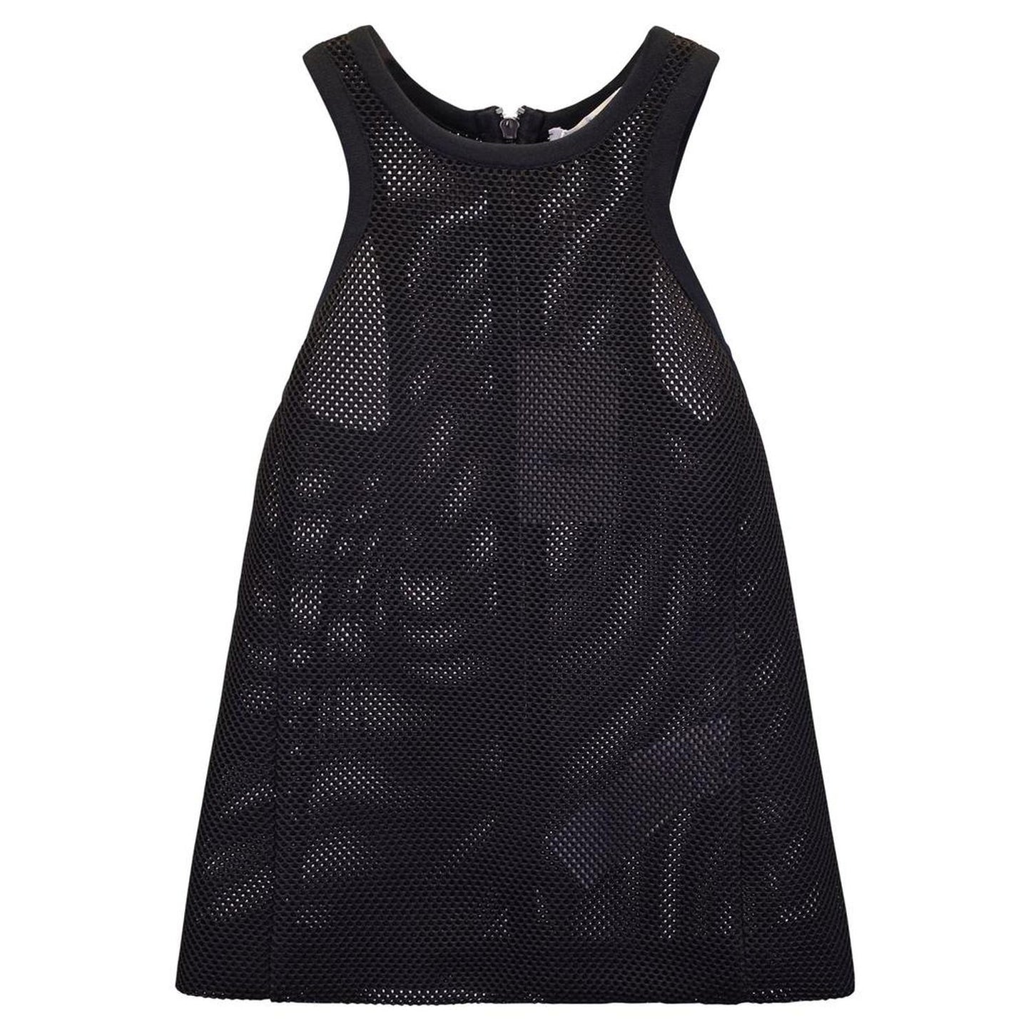 Max Mara Technical Mesh Tank Top in Black Polyester