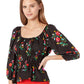 Autumn Floral Long Sleeve Riviera Top