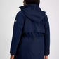 Plus Size Hooded Water-Resistant Anorak Coat