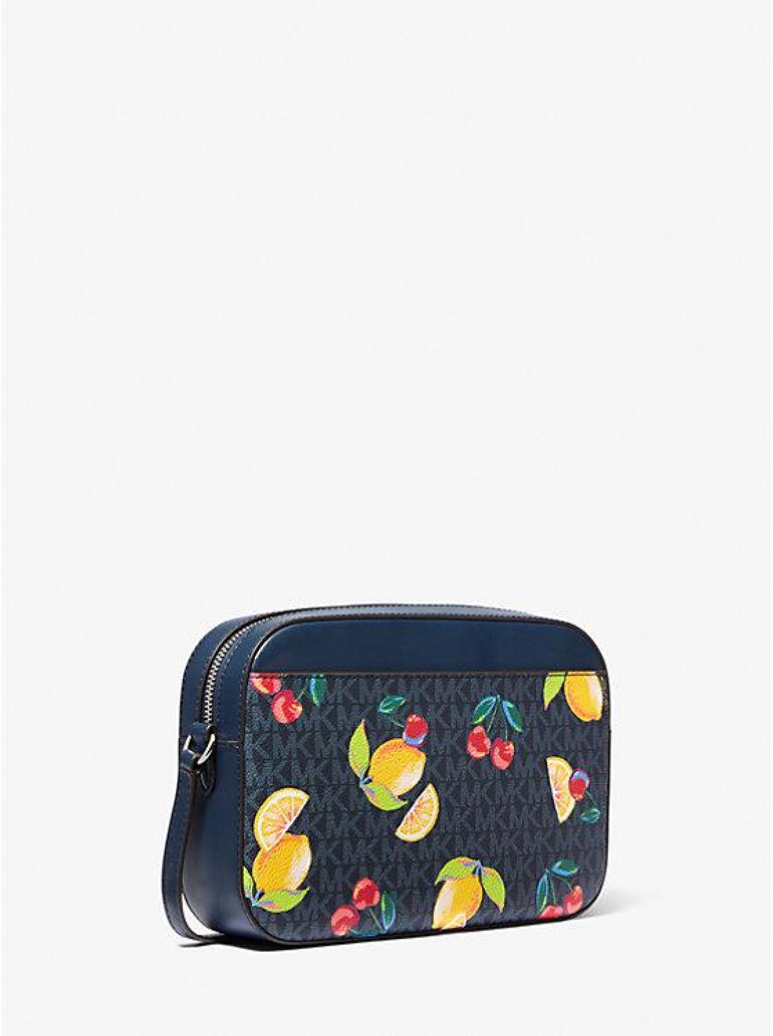 Jet Set Large Fruit Print Logo Crossbody Bag