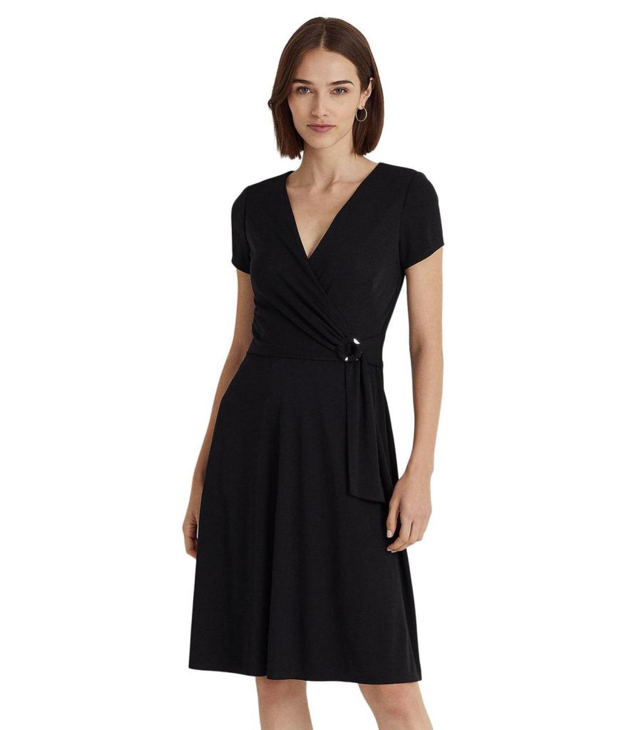 Surplice Jersey Dress