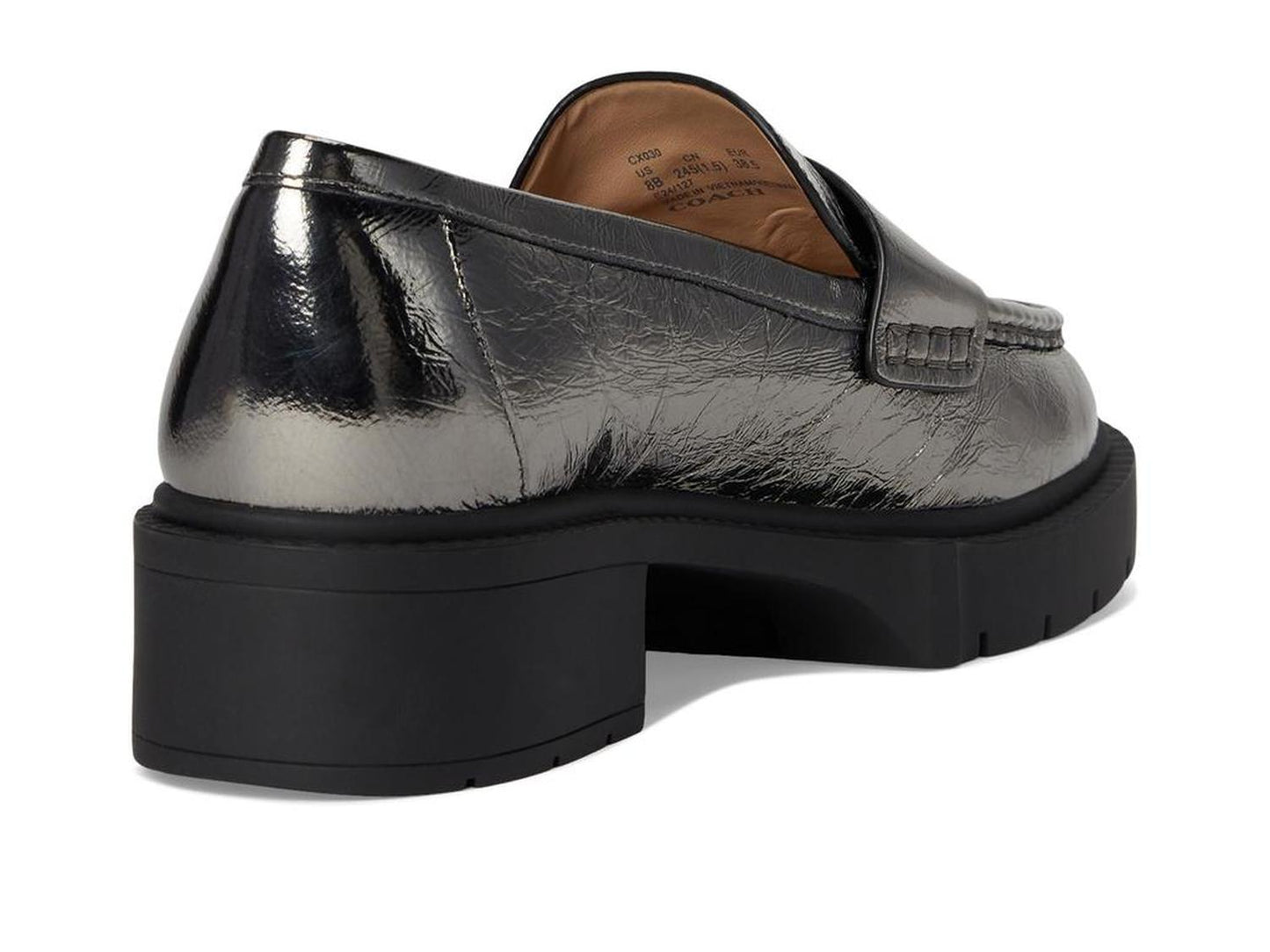 Leah Crinkle Metallic Loafer