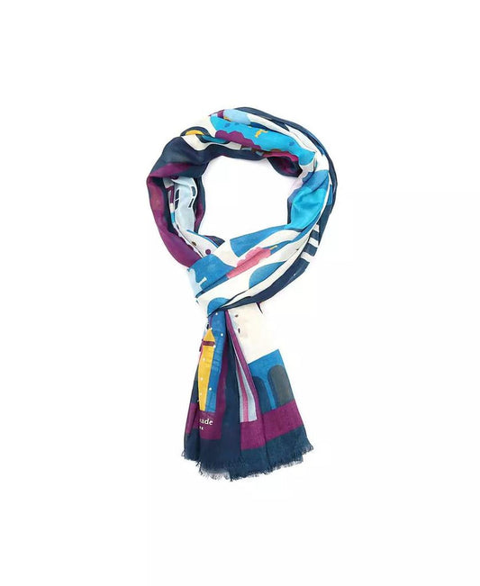 Women's Uptown Map Oblong Scarf