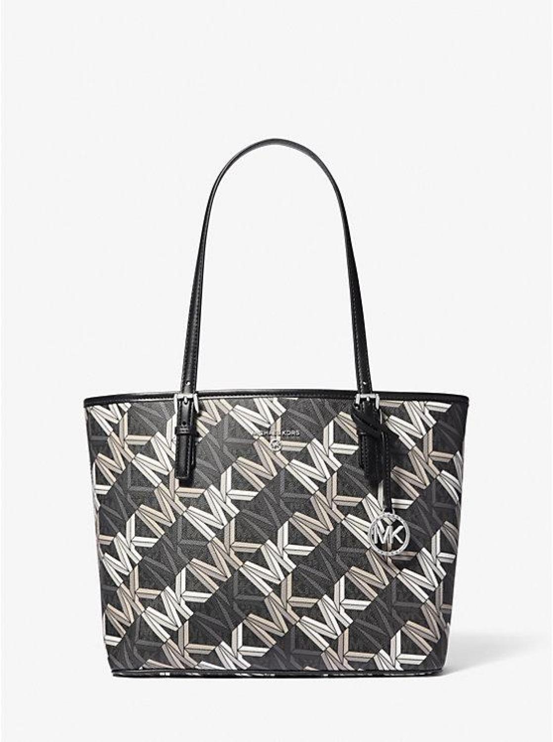 Jet Set Charm Medium Graphic Logo Tote Bag