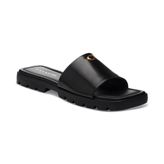 Women's Florence "C" Lug-Sole Slip-On Slide Flat Sandals