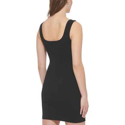 Womens Mesh Embroidered Sheath Dress